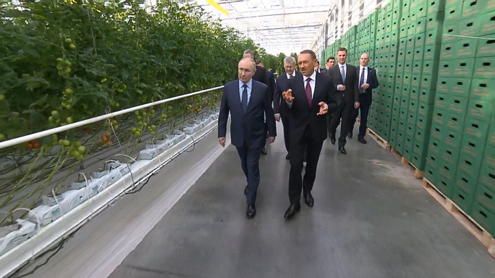 Путин принял участие в открытии трех агропромышленных предприятий