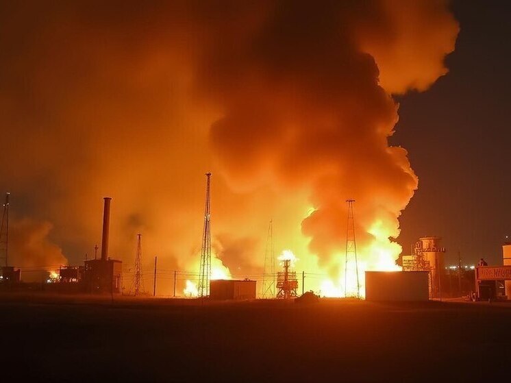 Спасатели ведут ликвидацию возгорания на нефтеперерабатывающем заводе в Уфе